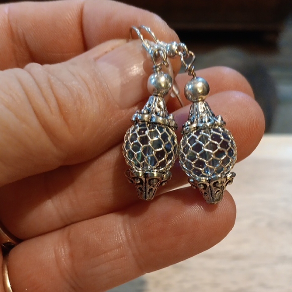 Jewelry - 2/$7 Handmade Silver Filigree Earrings